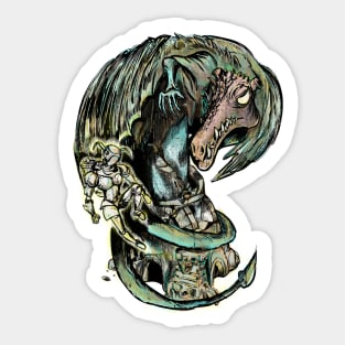 The fairy and the dragon Sticker